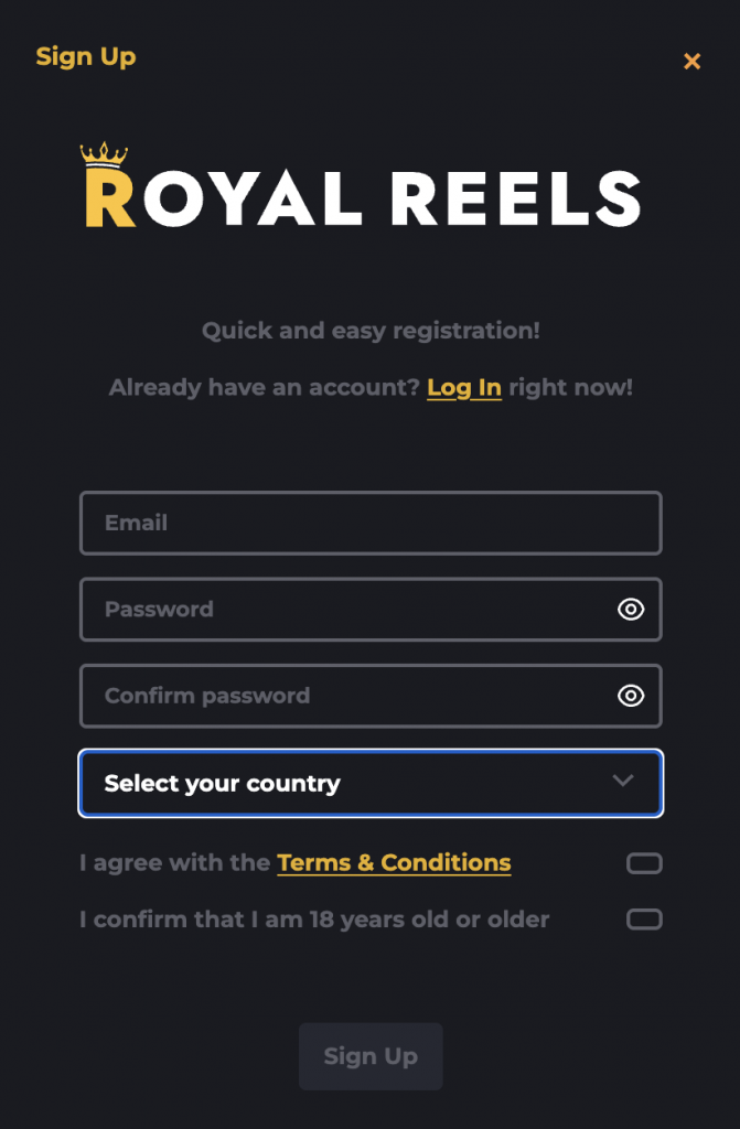 Getting Started at Royal Reels